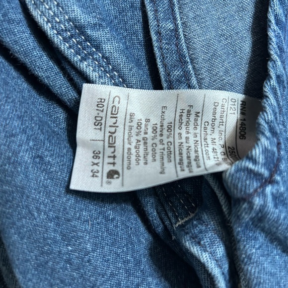 Mens CARHART overalls in new condition sz 36-34 - Picture 3 of 5